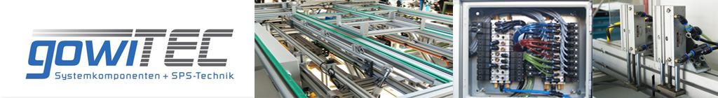 gowiTEC Header mit Logo und Maschinenbildern
